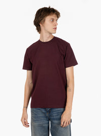 Classic organic tee oxblood red
