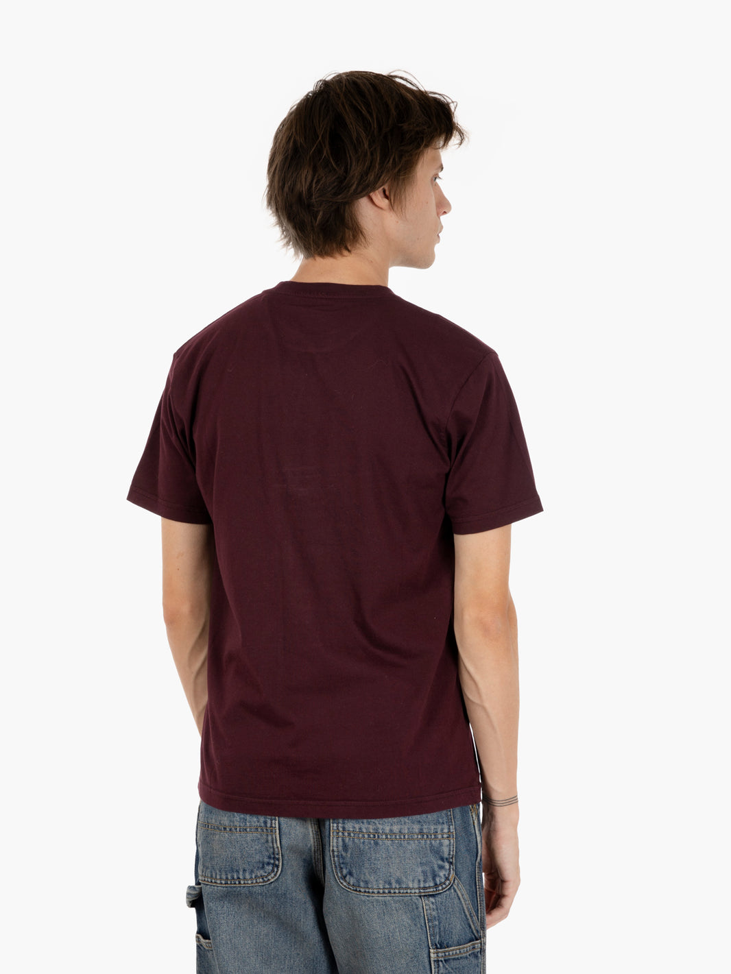 Classic organic tee oxblood red