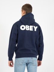 OBEY - Felpa Bold Hood Fleece academy navy