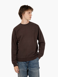 Felpa Classic Organic Crew coffee brown
