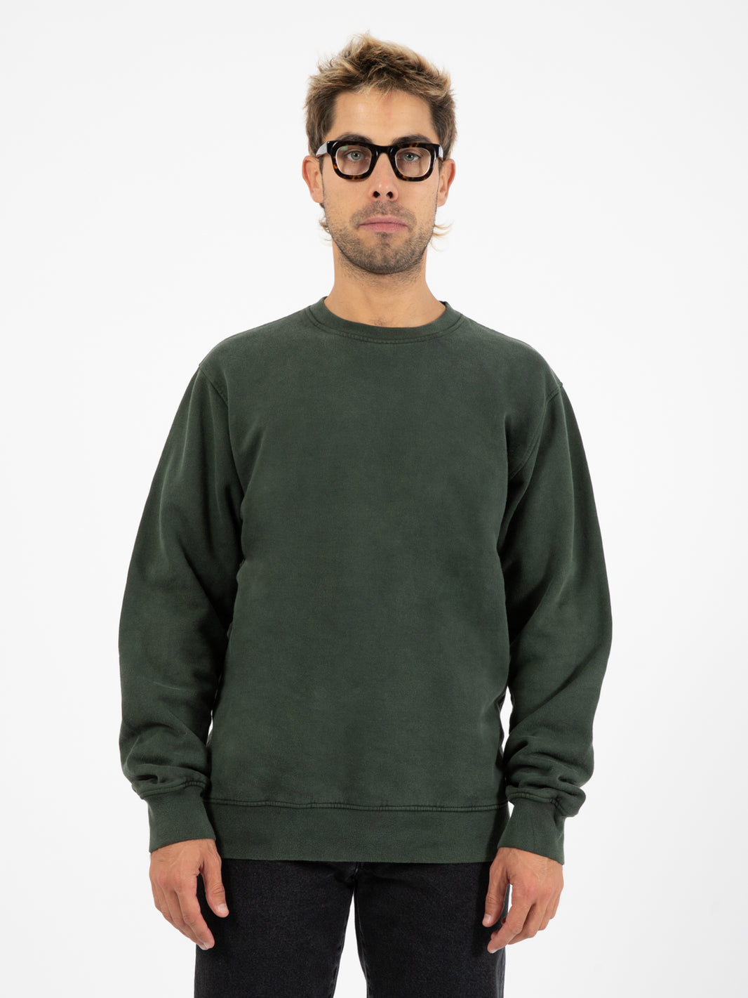 Felpa Classic organic crew midnight forest