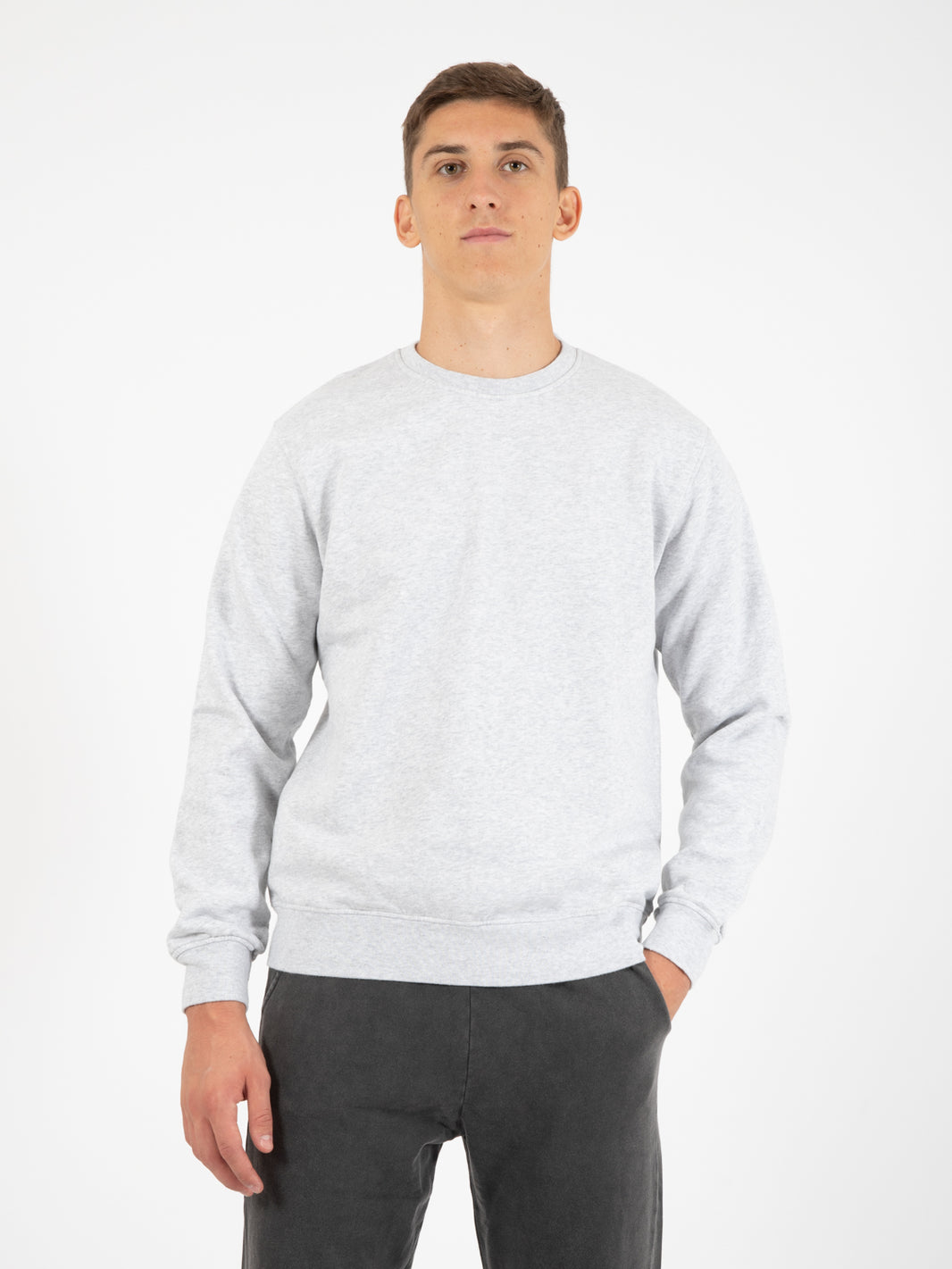 Classic Organic Crew snow melange sweatshirt