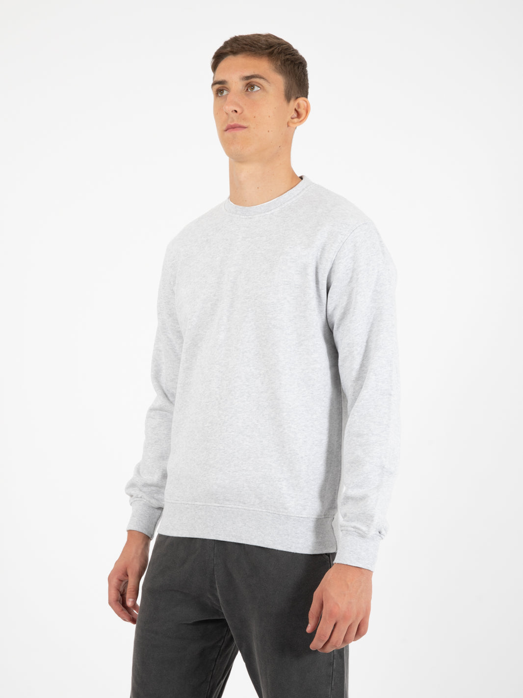 Classic Organic Crew snow melange sweatshirt