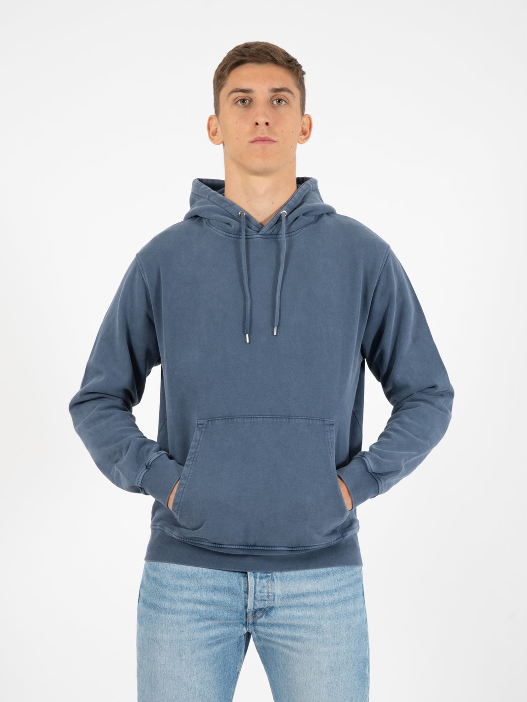 Felpa Classic Organic hood neptune blue