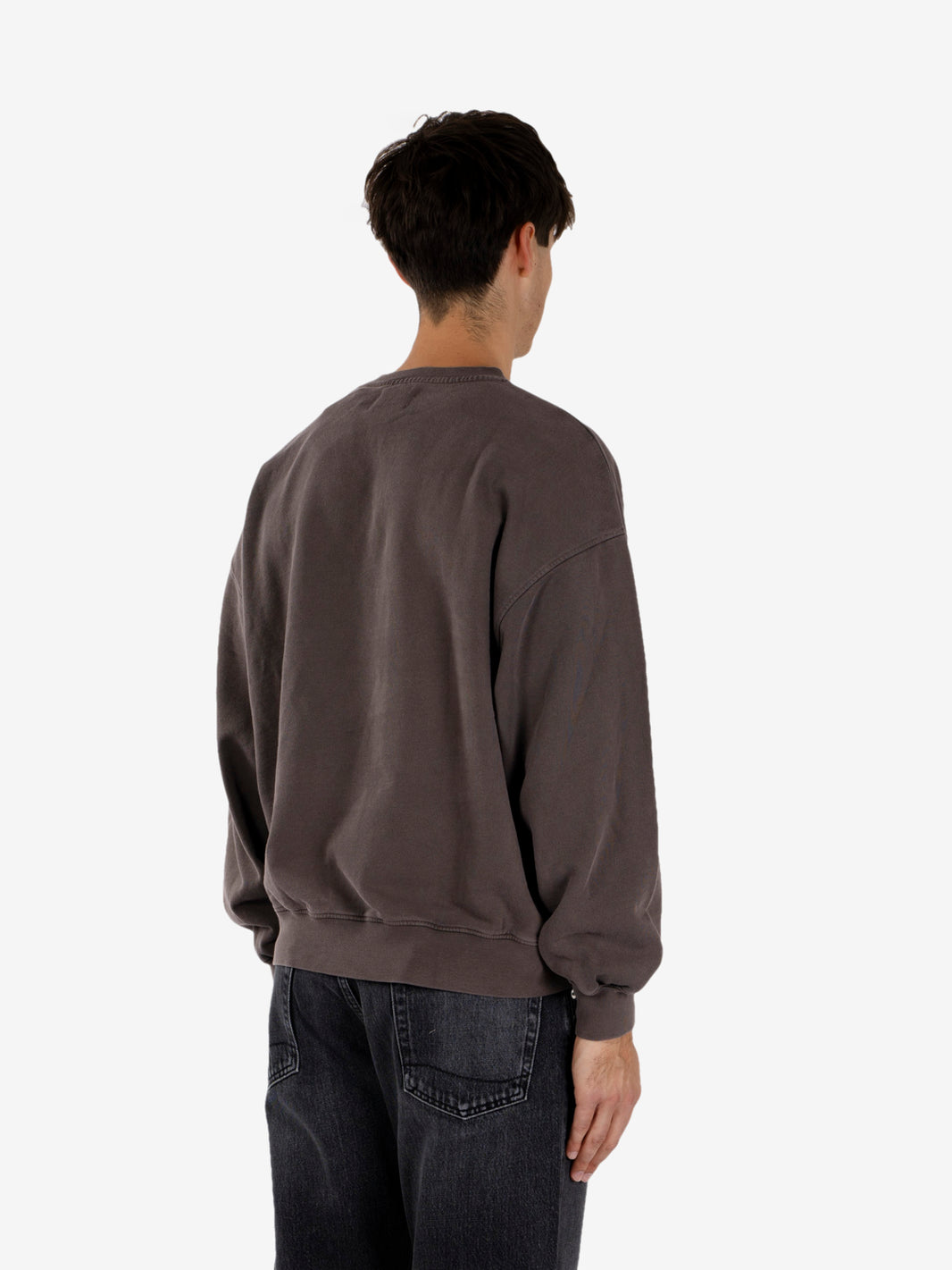 Felpa Organic Oversized Crew faded mud