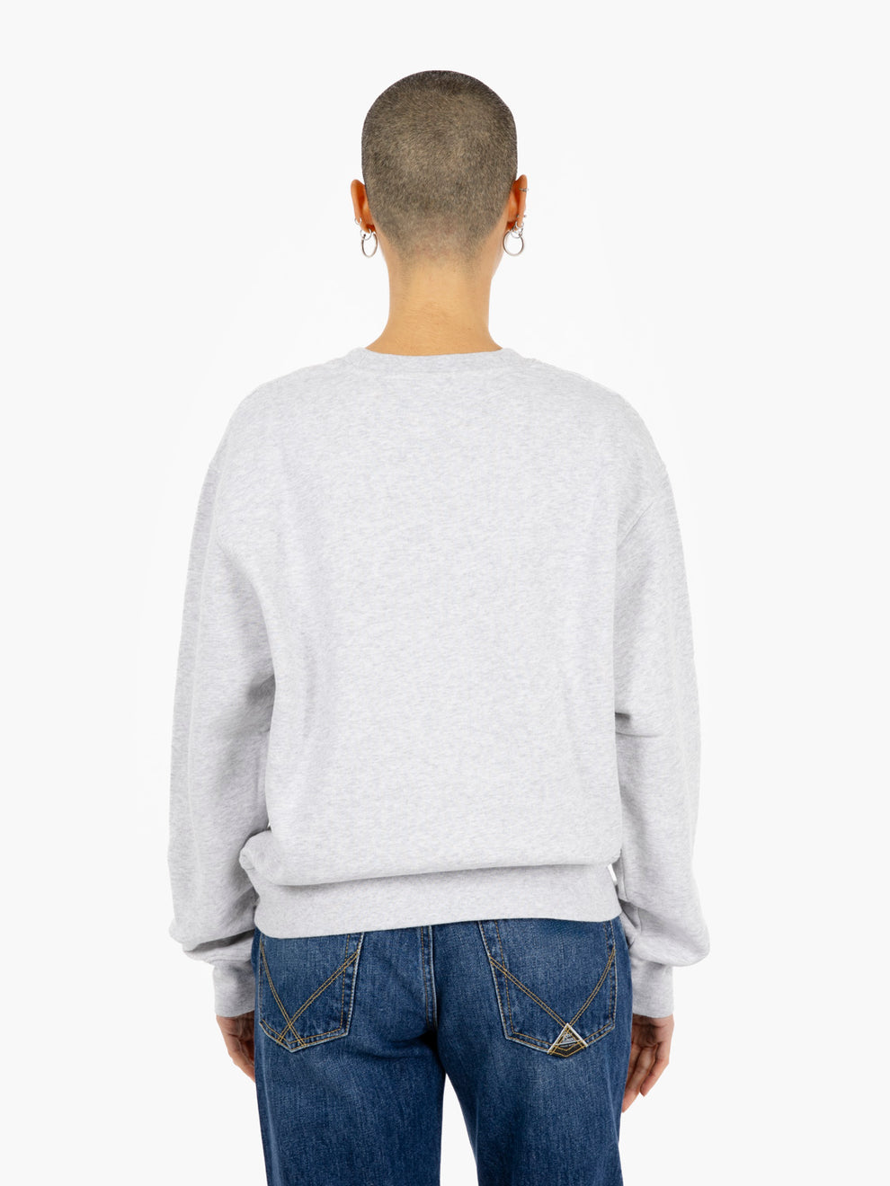 Felpa women classic organic crew snow melange