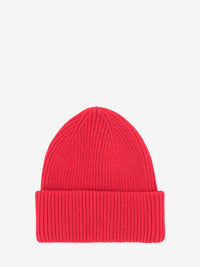 Merino Wool Hat red tangerine
