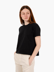 COLORFUL STANDARD - Organic boxy cropped tee deep black