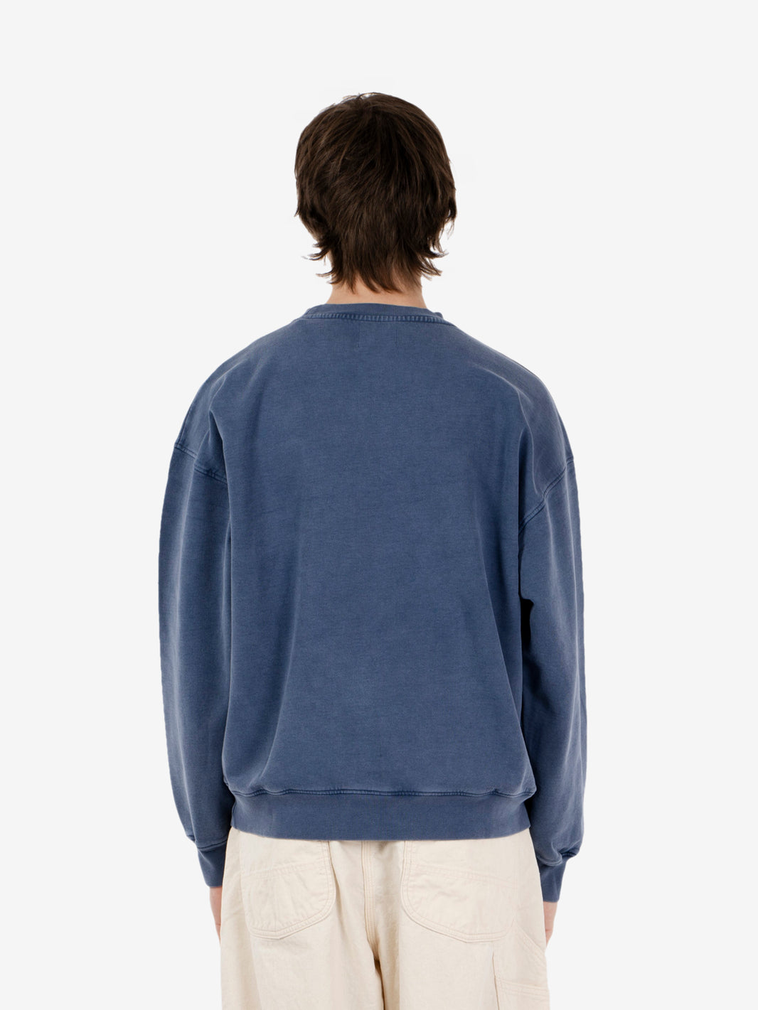 Organic Oversize crew neptune blu