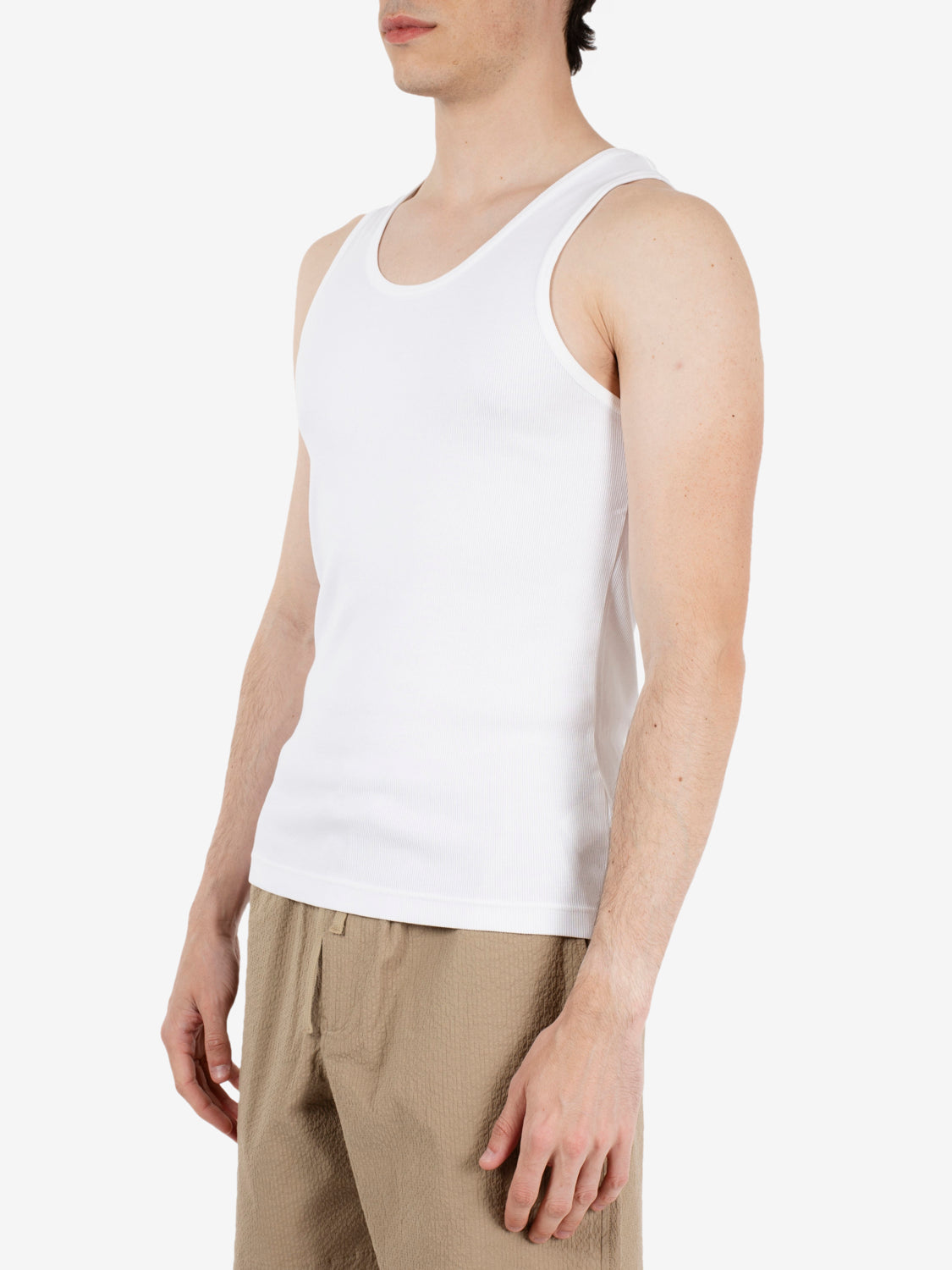 Organic rib tank optical white