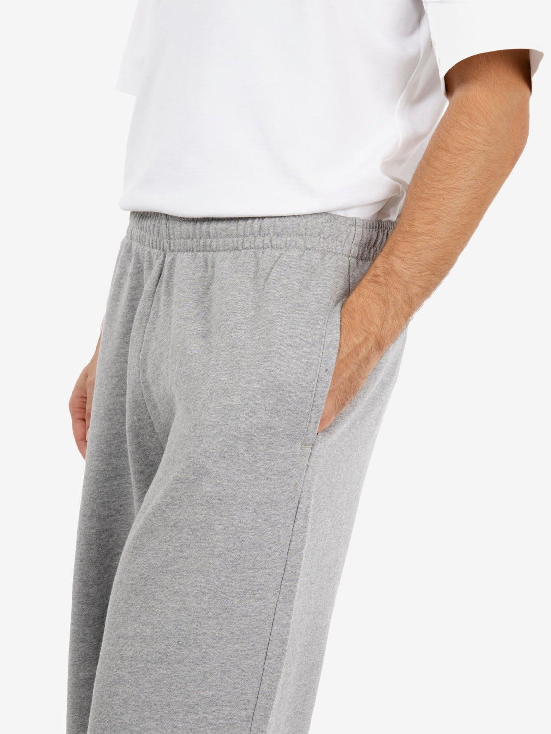 Organic straight leg sweatpants heather grey