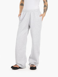 Organic straight leg sweatpants snow melange