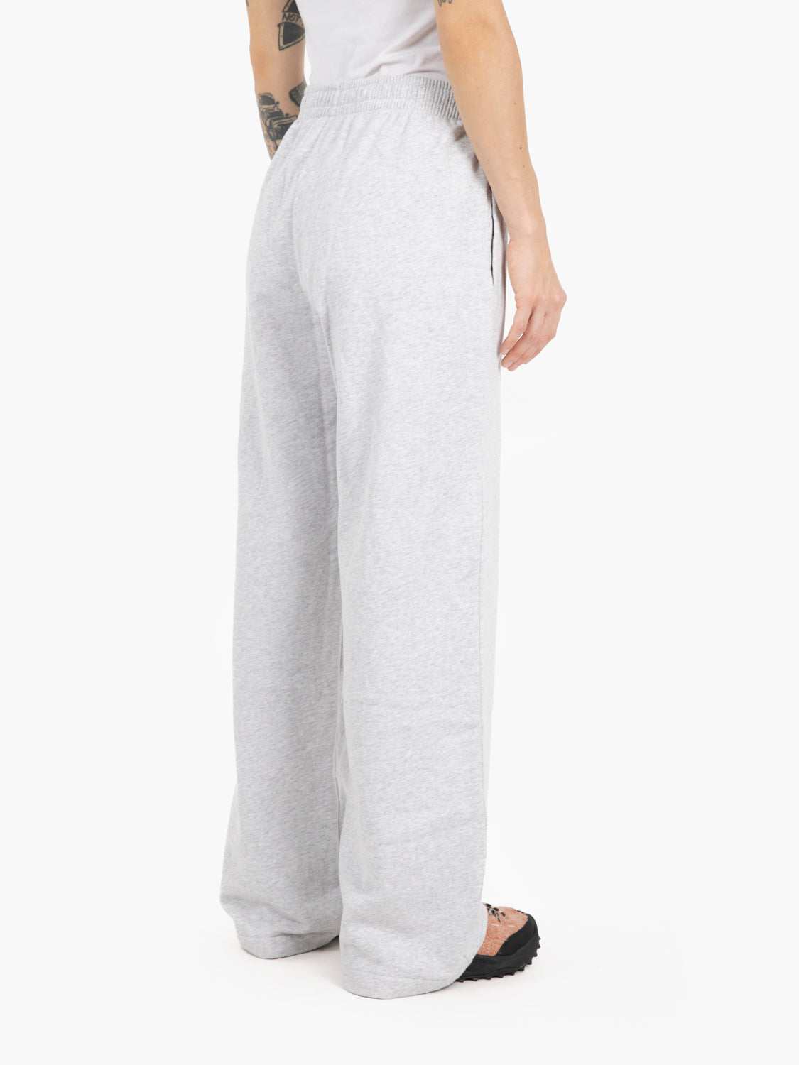 Organic straight leg sweatpants snow melange