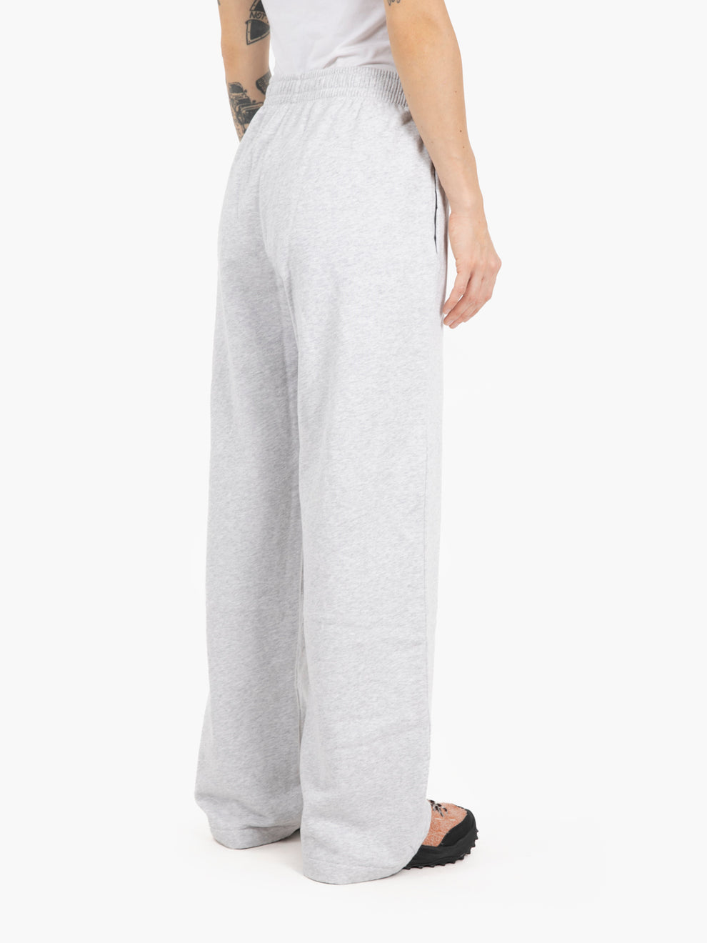 Organic straight leg sweatpants snow melange