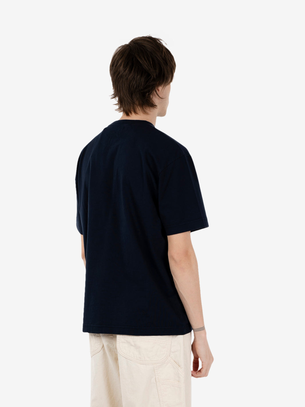 Oversized organic t-shirt optical navy