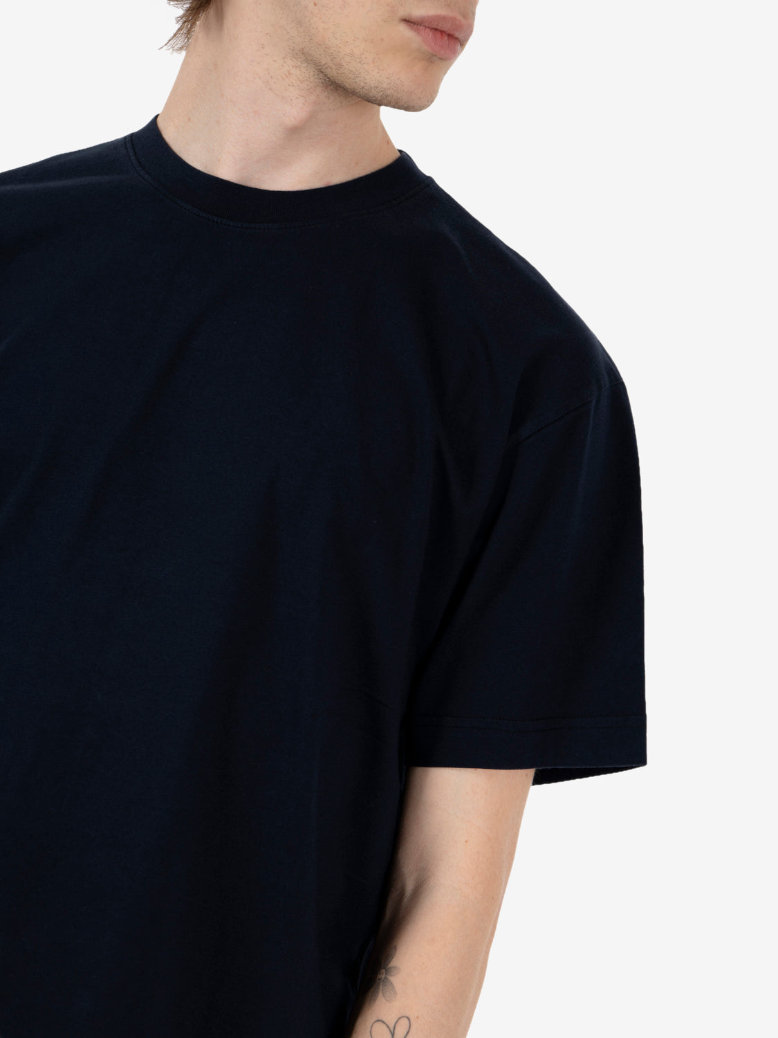 Oversized organic t-shirt optical navy