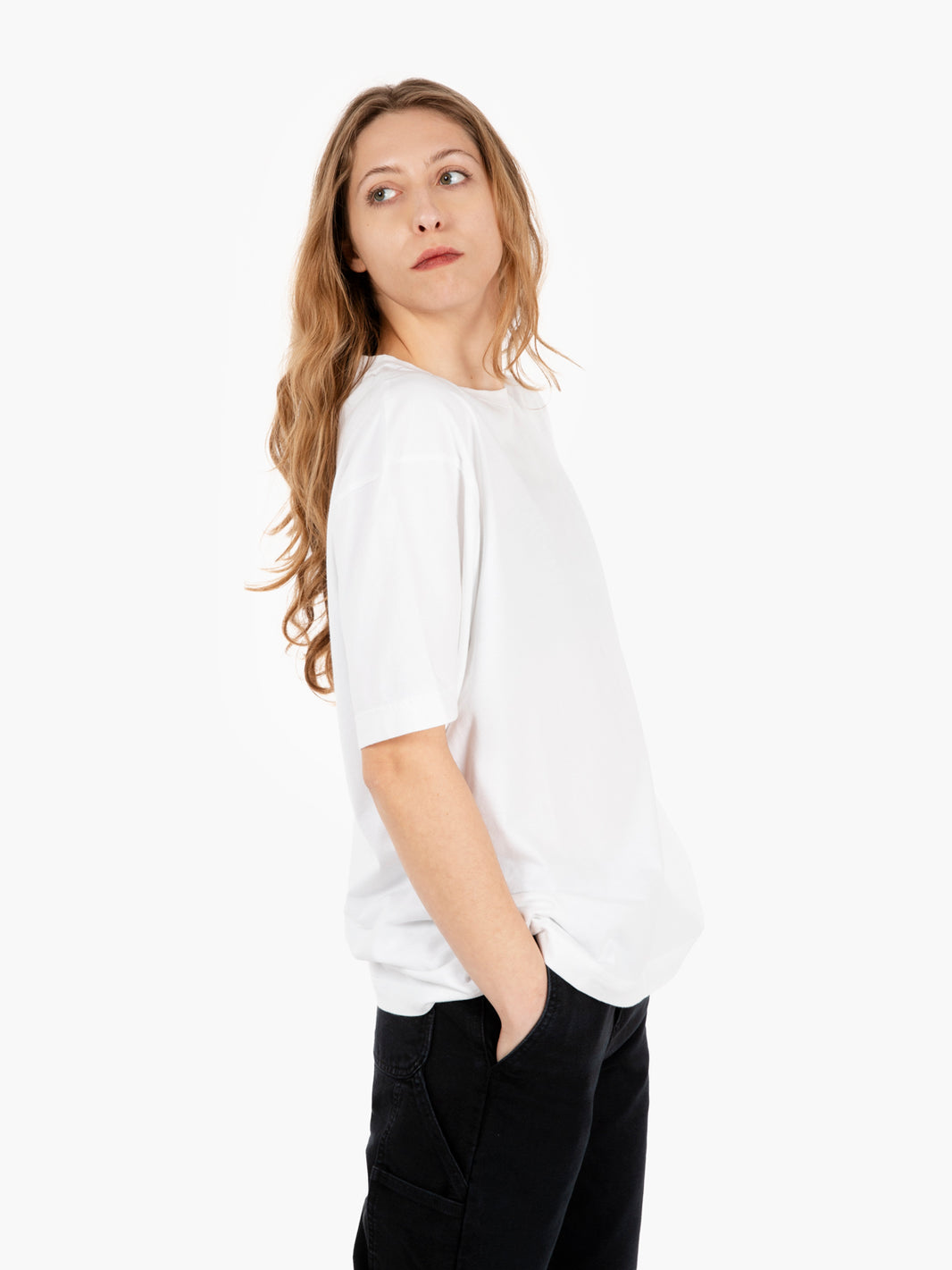 Oversized organic t-shirt optical white