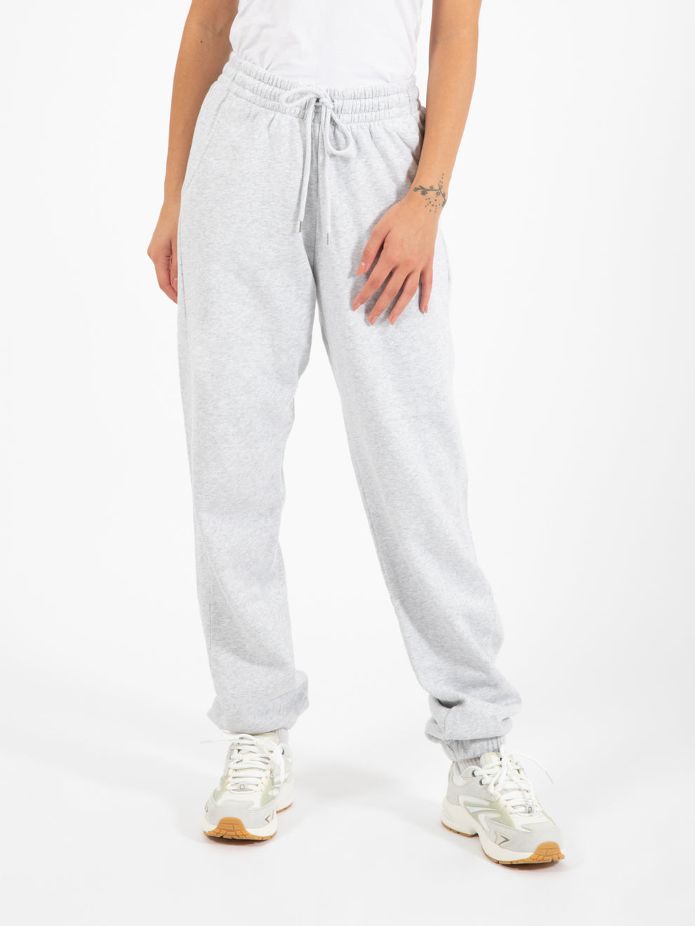 Pantalone Organic sweatpants snow melange