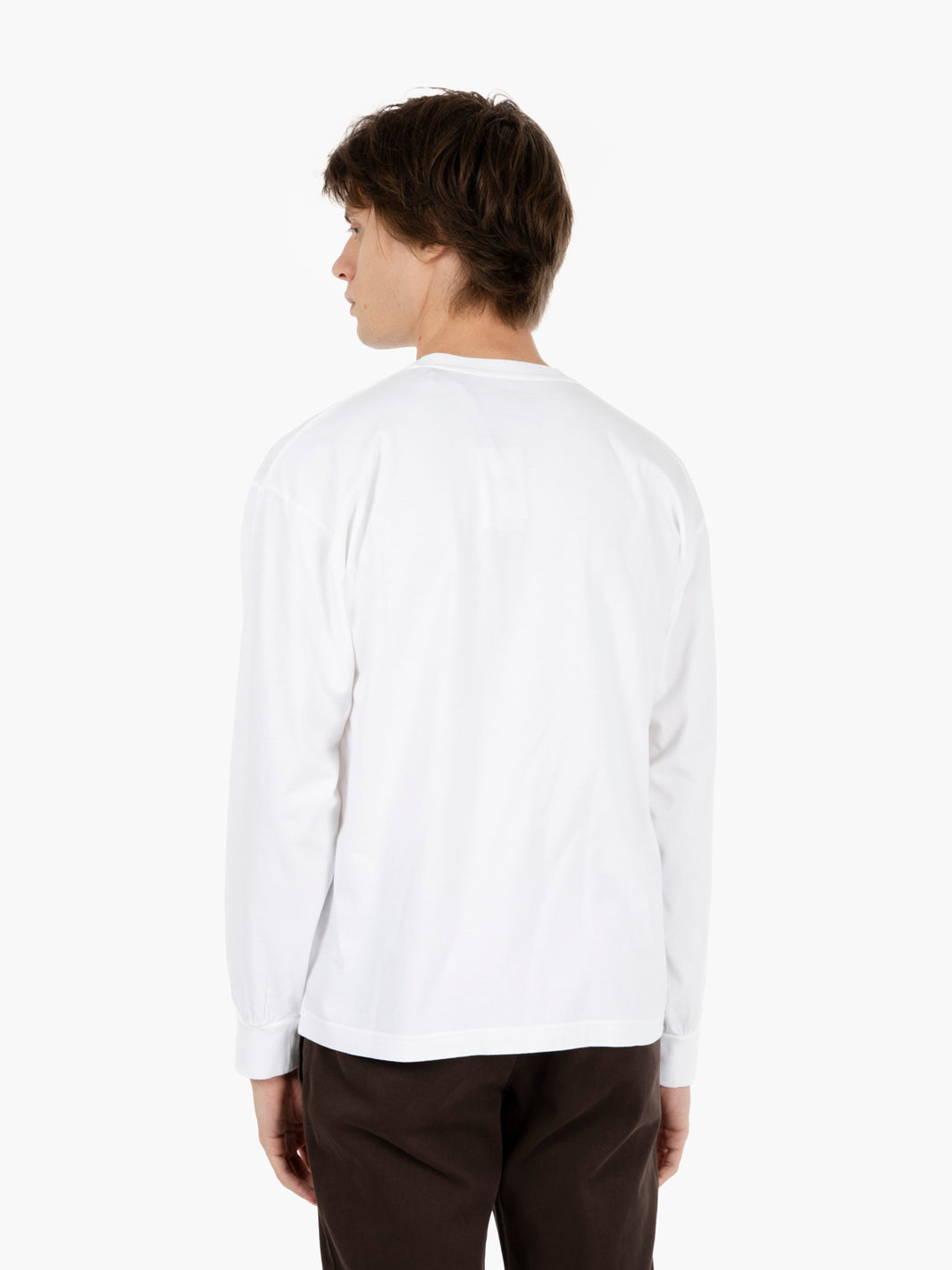 Oversized Organic LS optical white t-shirt