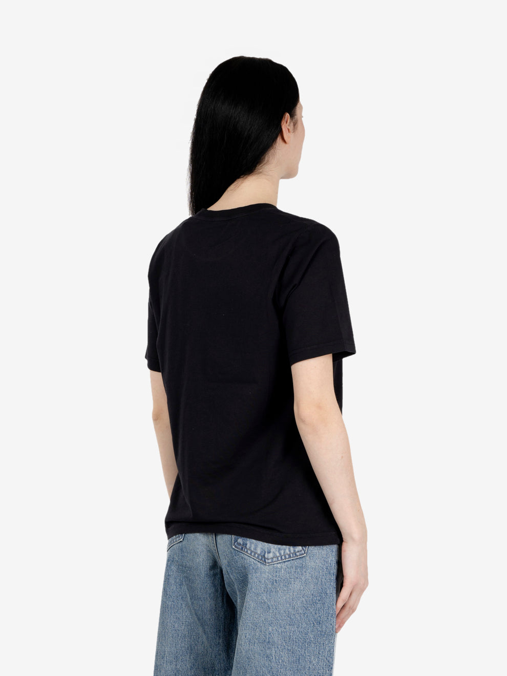 W Light organic tee deep black