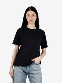 W Light organic tee deep black