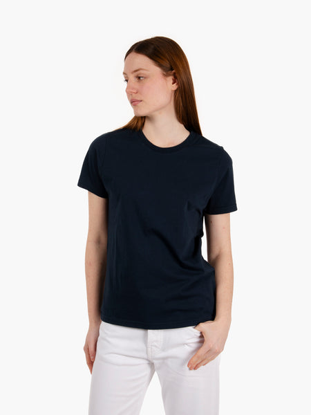 W' Light organic tee navy blue