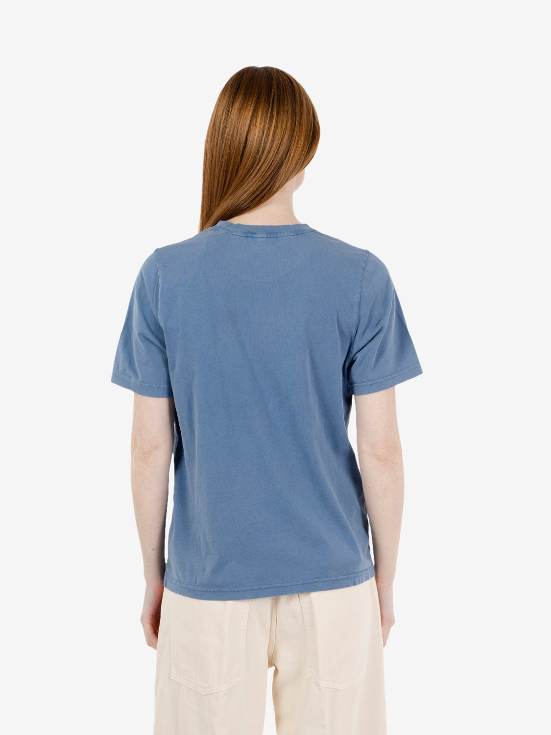 Women light organic tee faded indigo