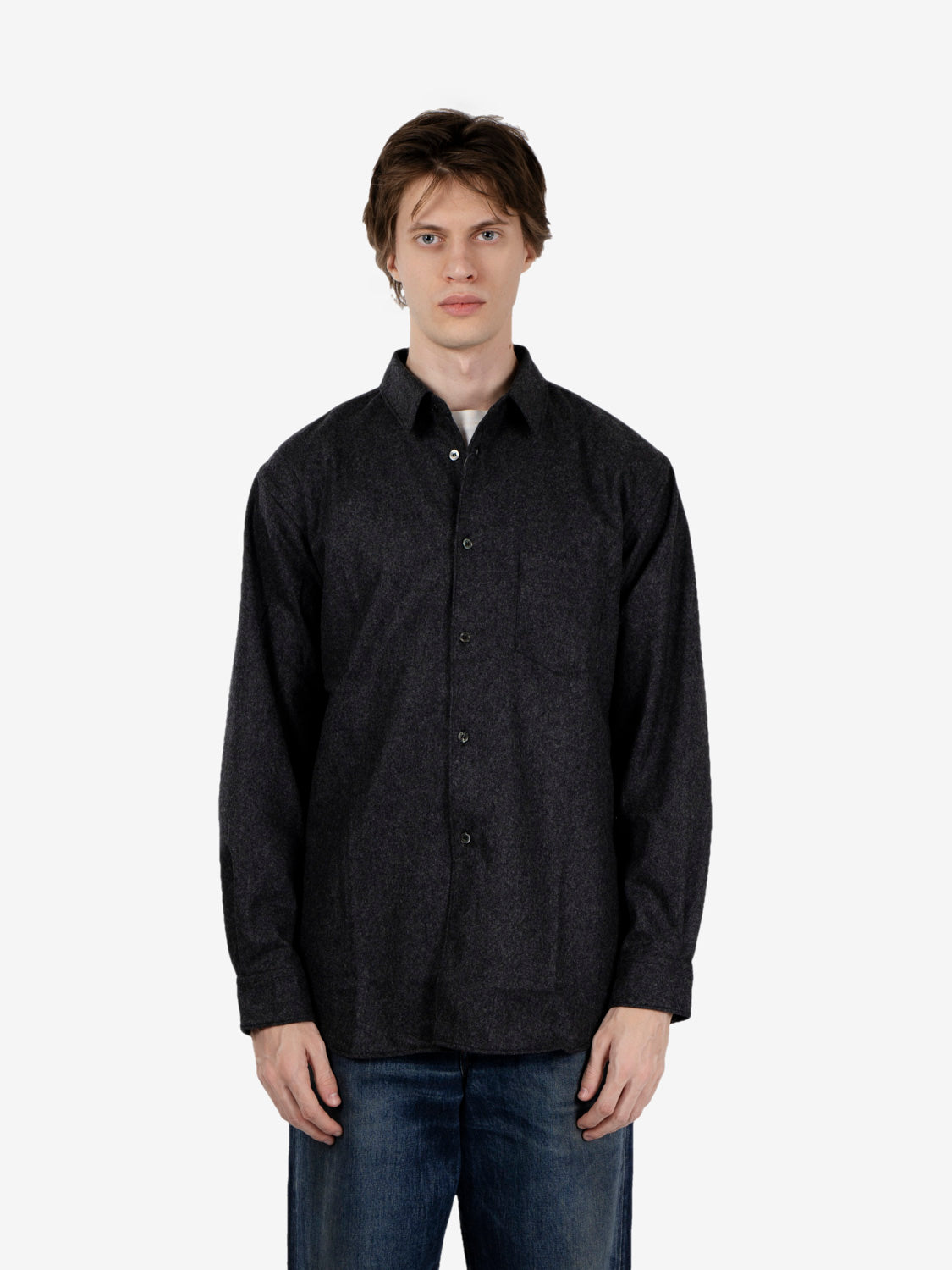 Camicia in flanella grey