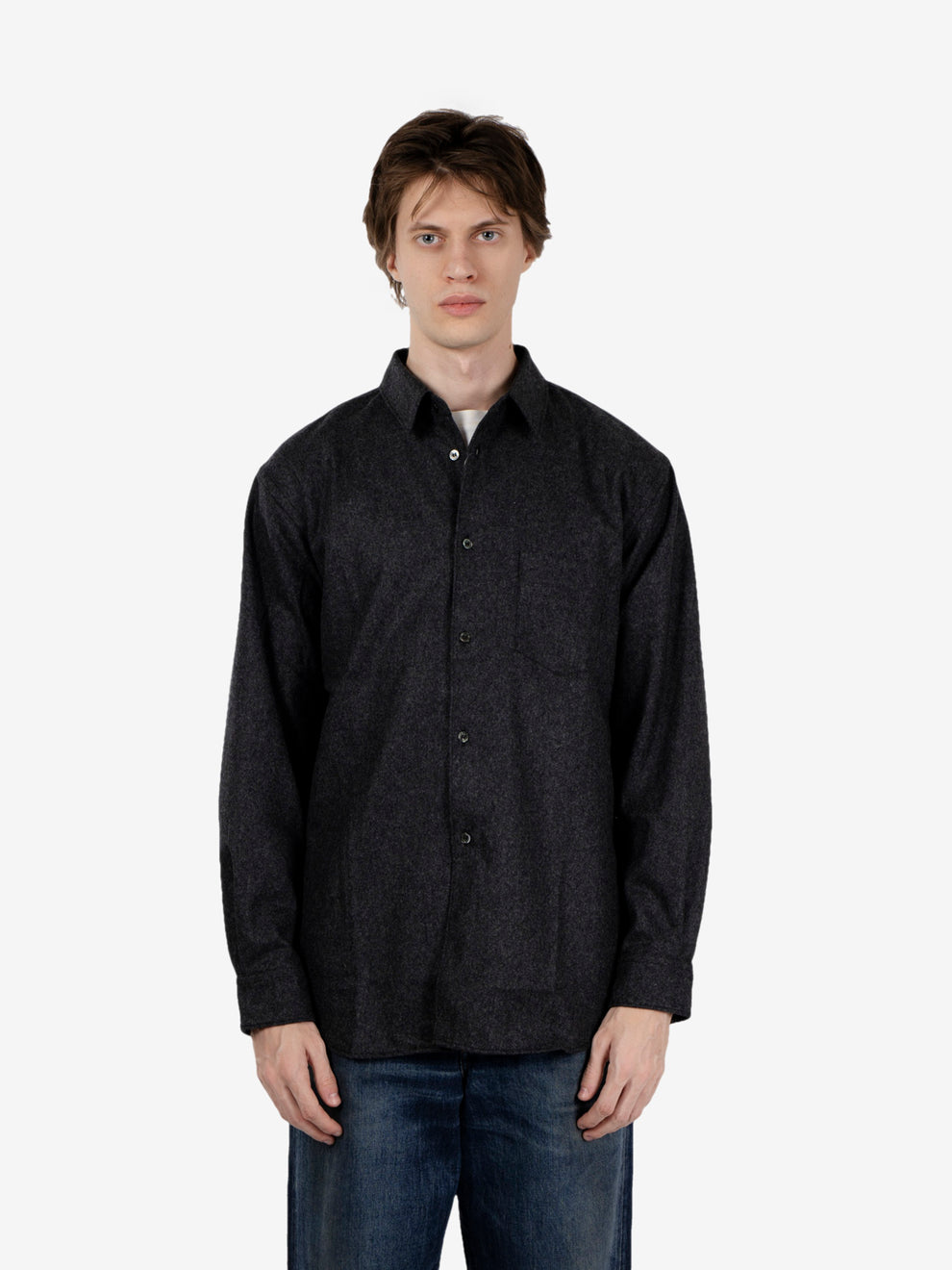 Camicia in flanella grey