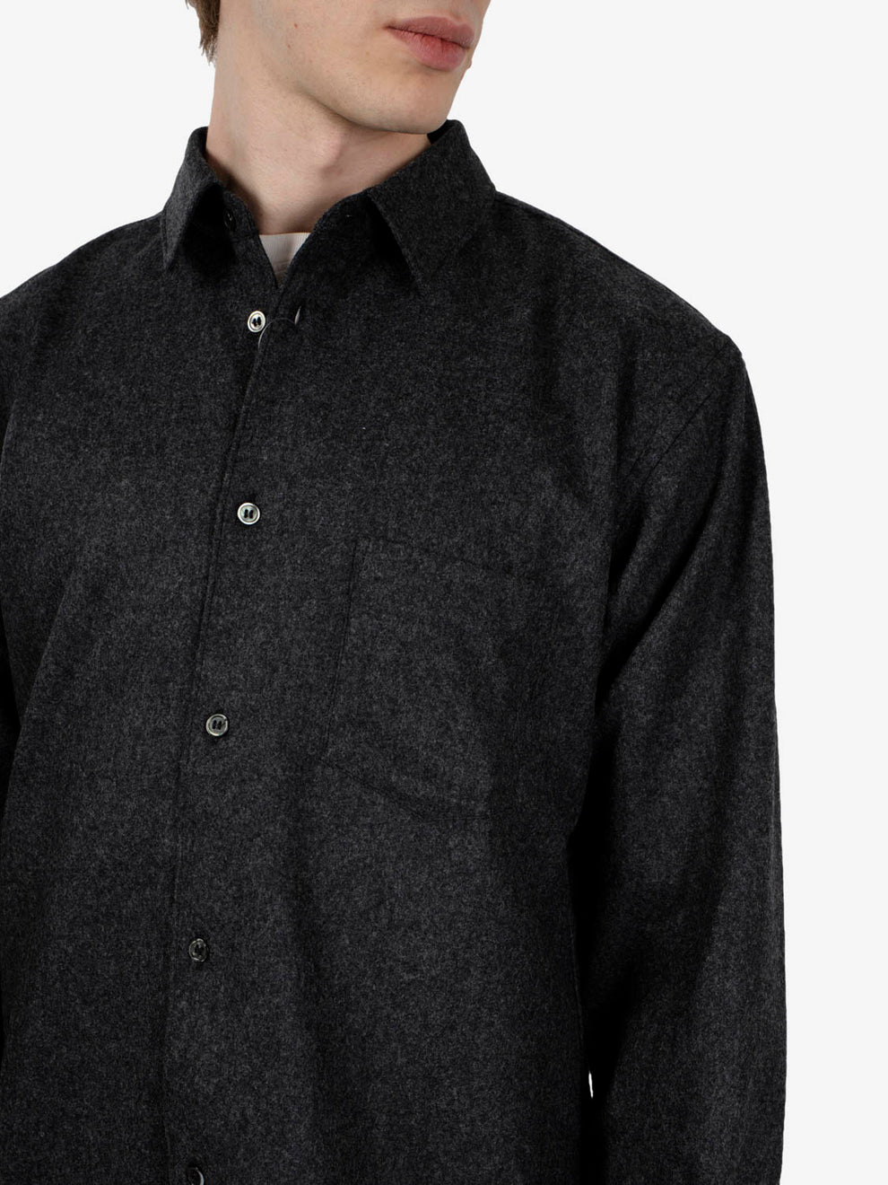 Camicia in flanella grey
