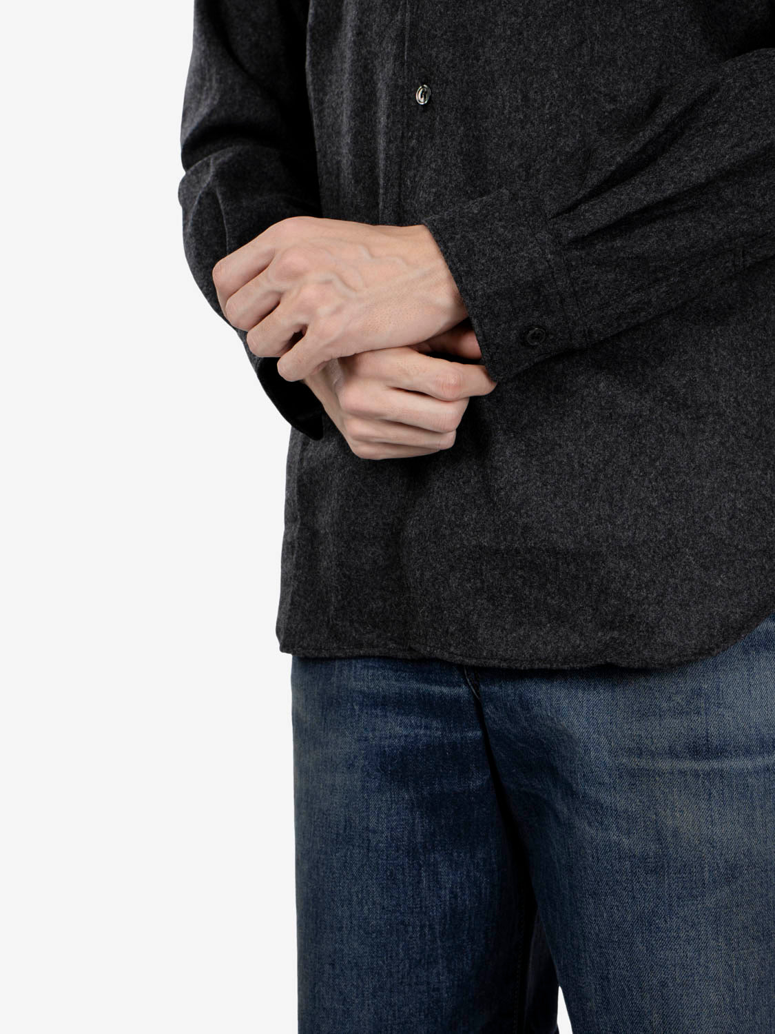 Camicia in flanella grey