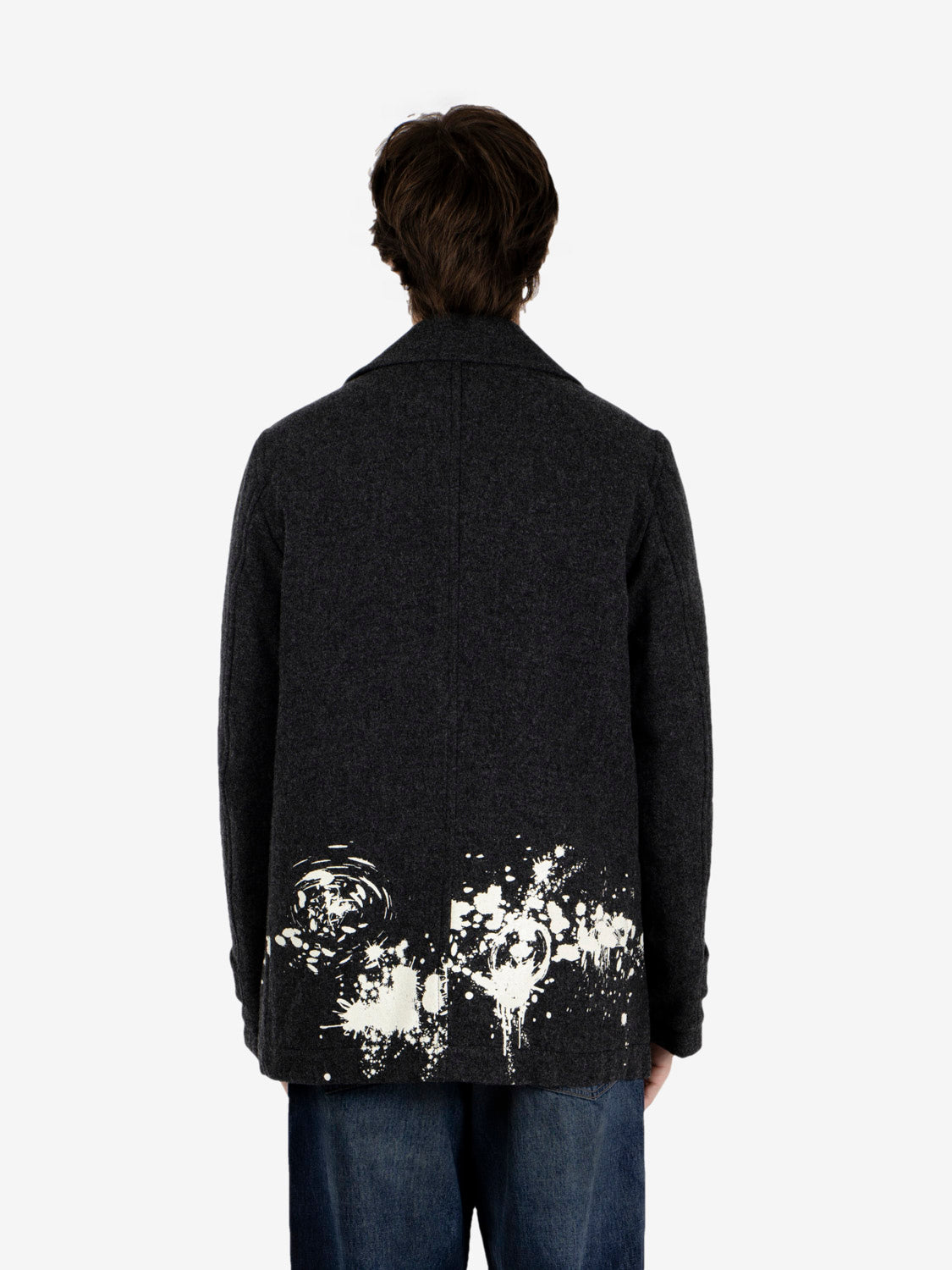 Cappotto corto in lana grigio