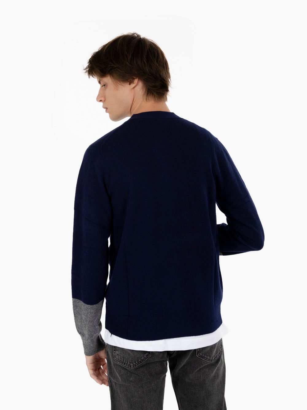 Cardigan knit navy / grey