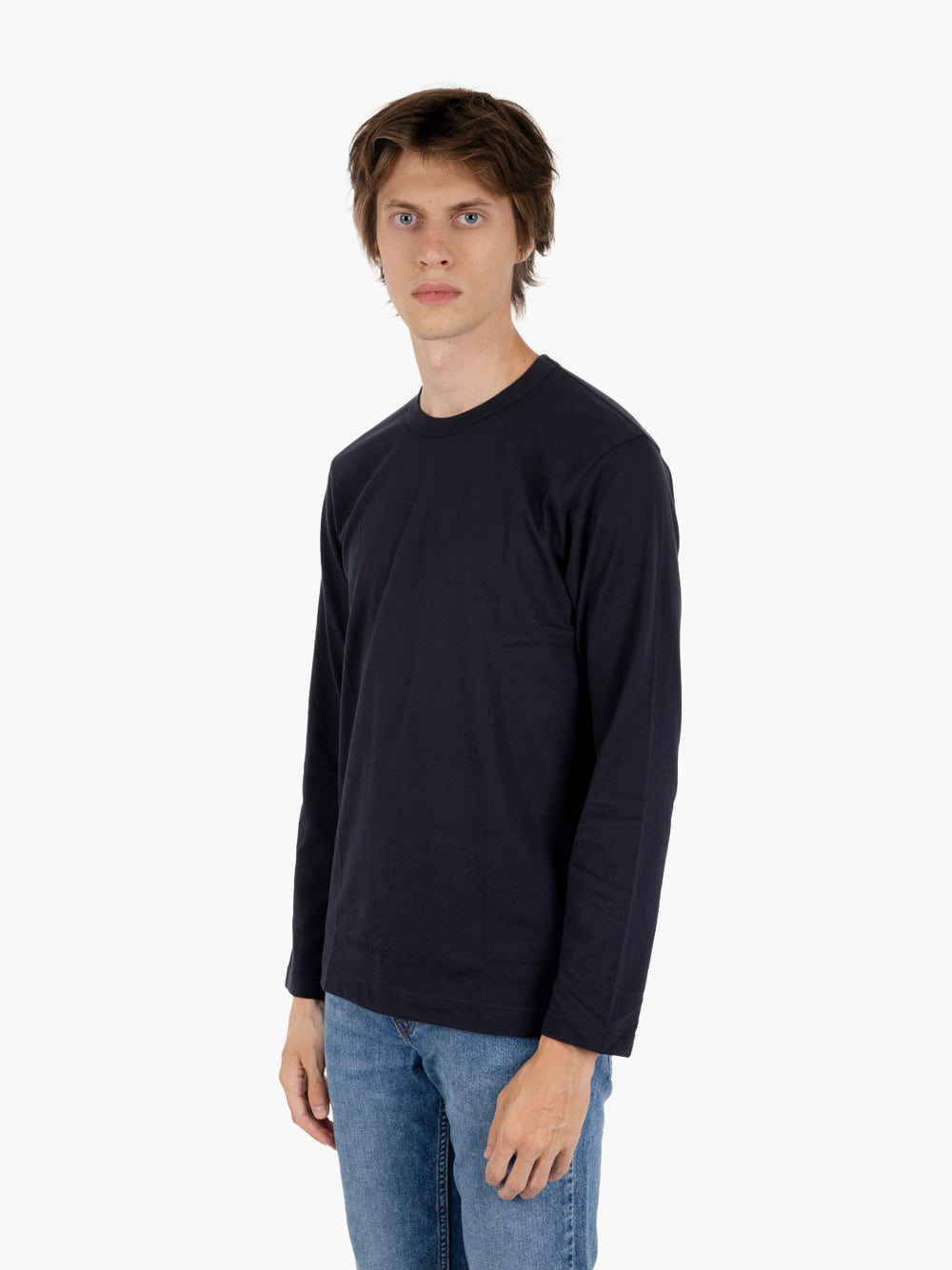 Navy long-sleeved shirt