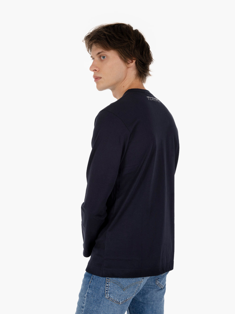 Navy long-sleeved shirt