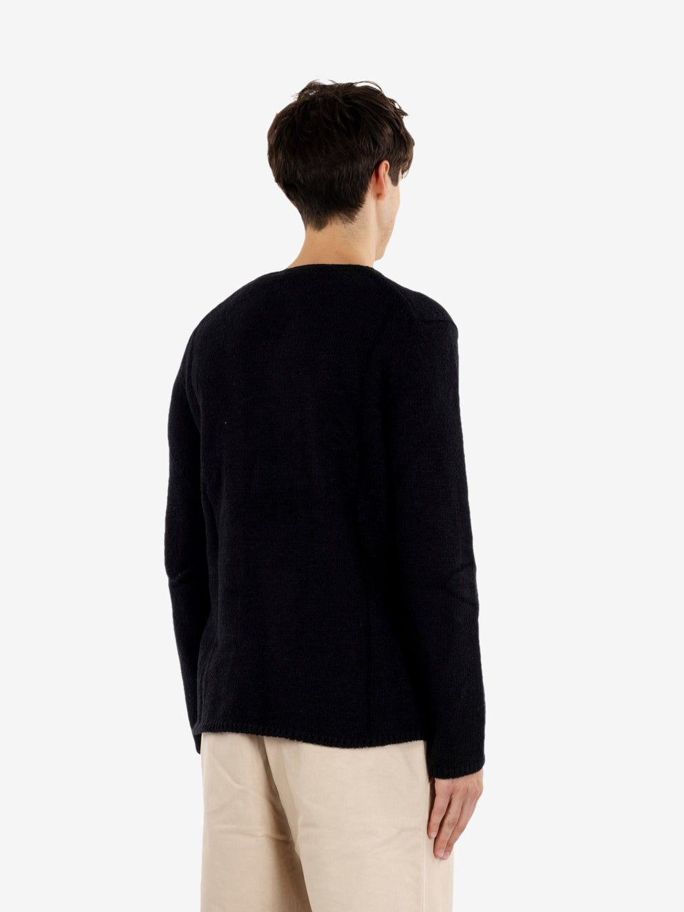 Maglione motivo geometrico nero