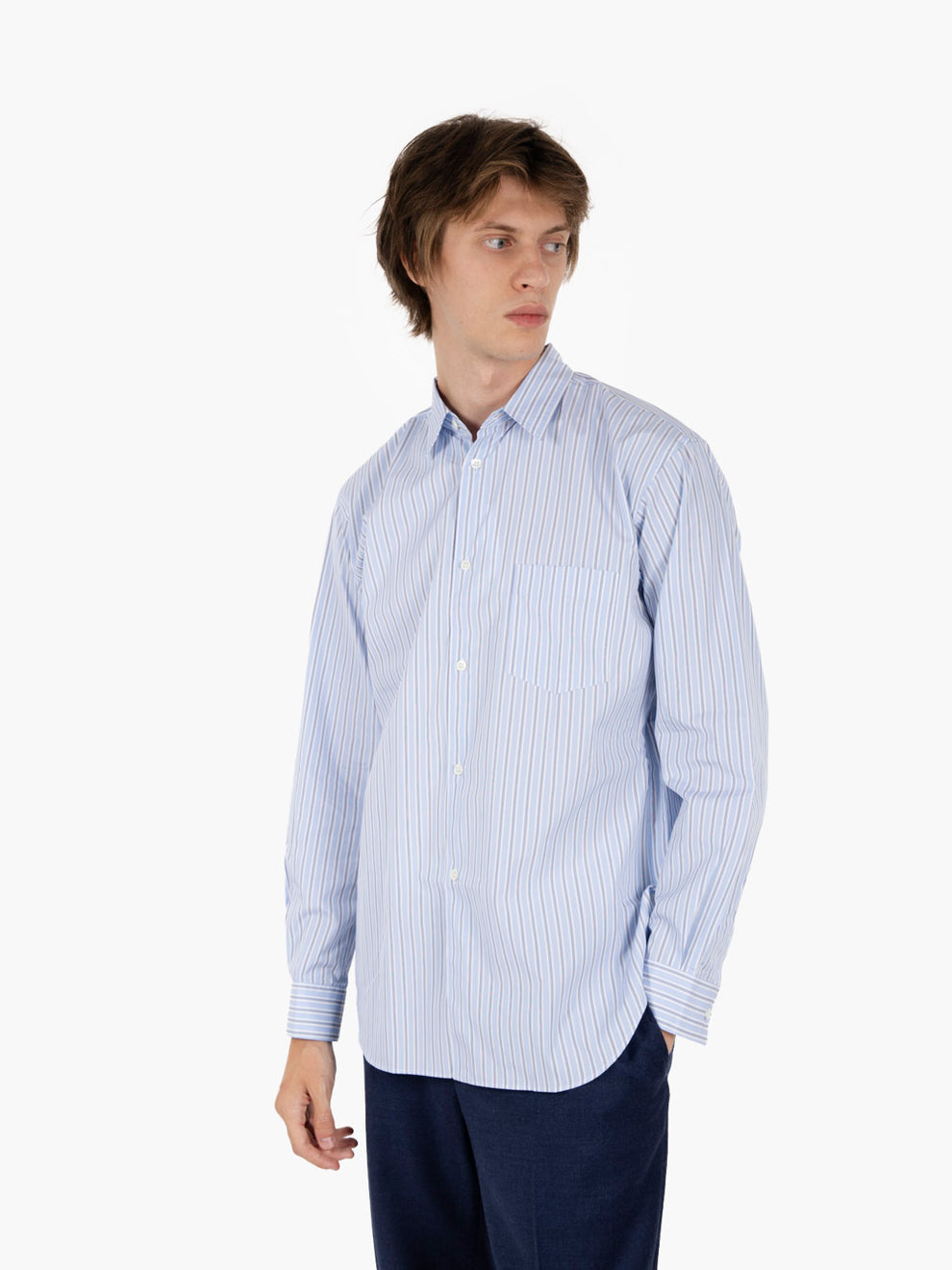 Shirt woven riga azzurro