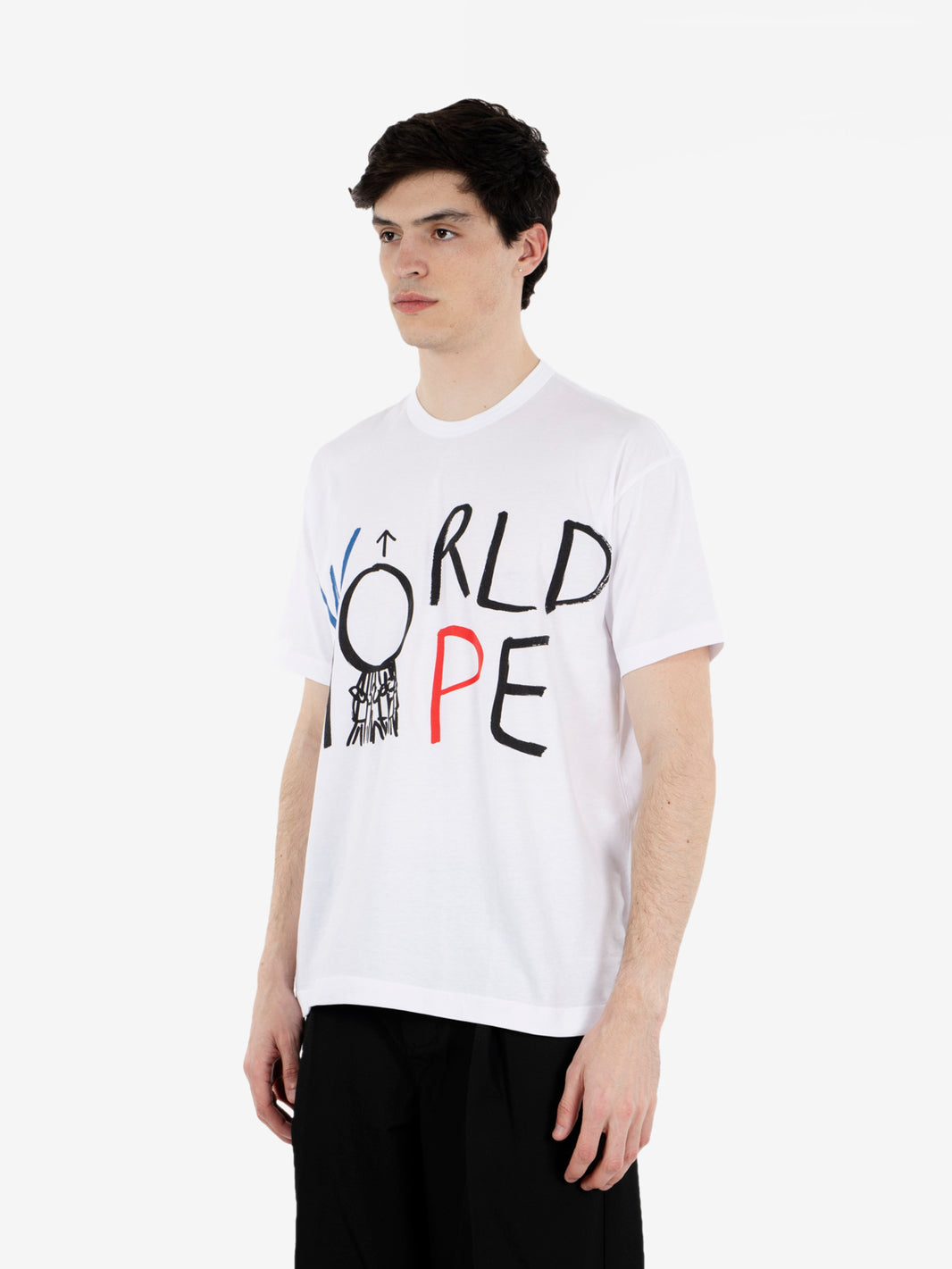 T-shirt con stampa bianca