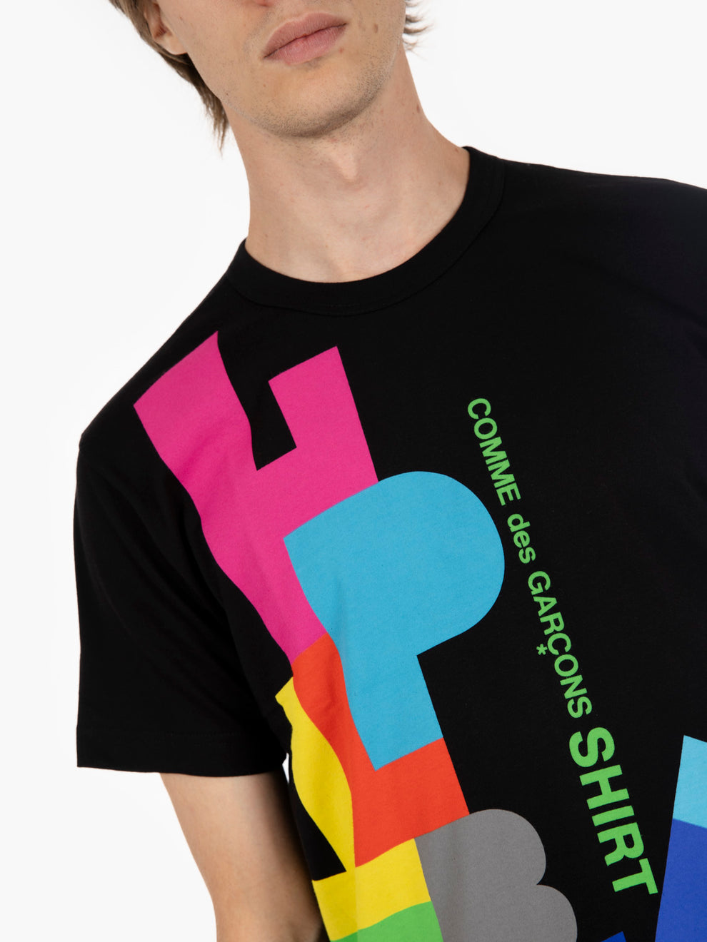 T-shirt knit black / print