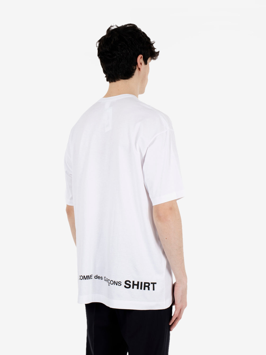 T-shirt over white