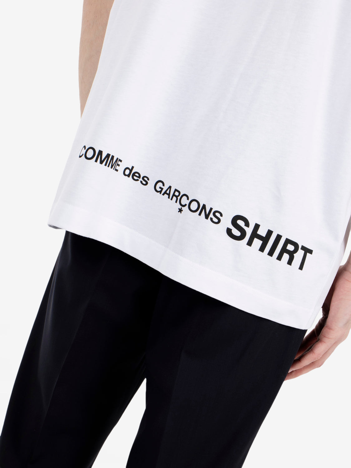 T-shirt over white