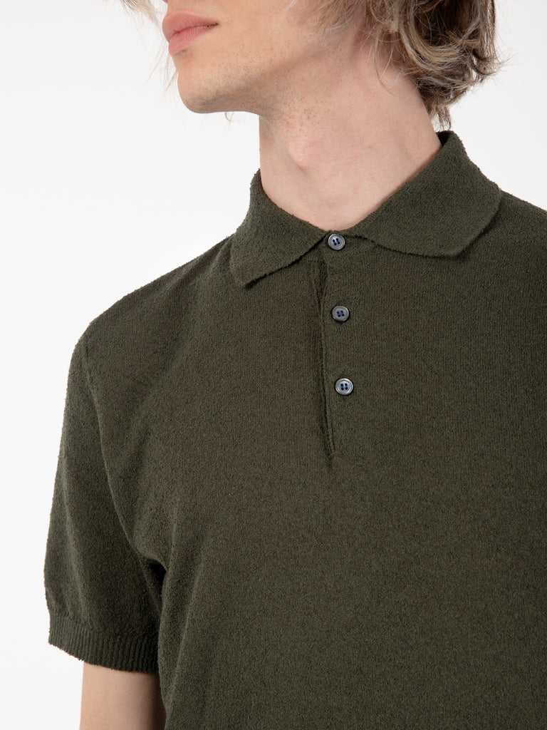 GALLIA - Polo in spugna James verde militare