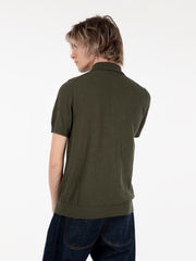 GALLIA - Polo in spugna James verde militare