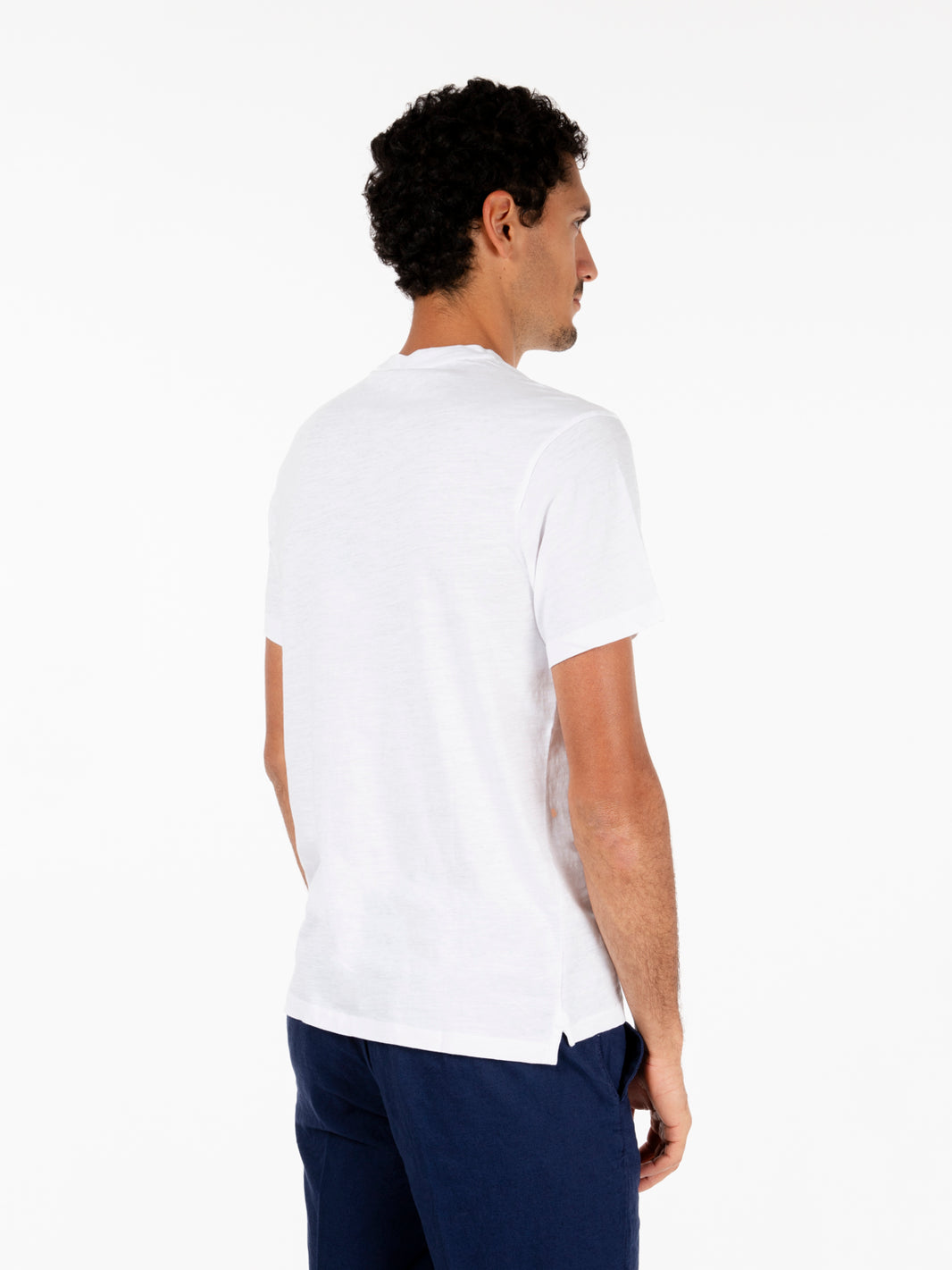 White jersey slub T-shirt