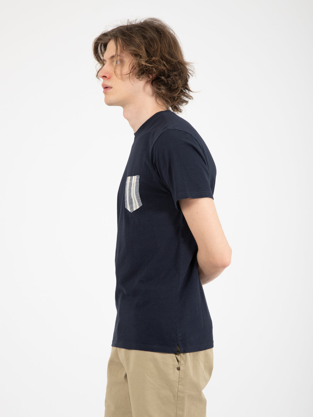 Navy Striped Pocket T-Shirt