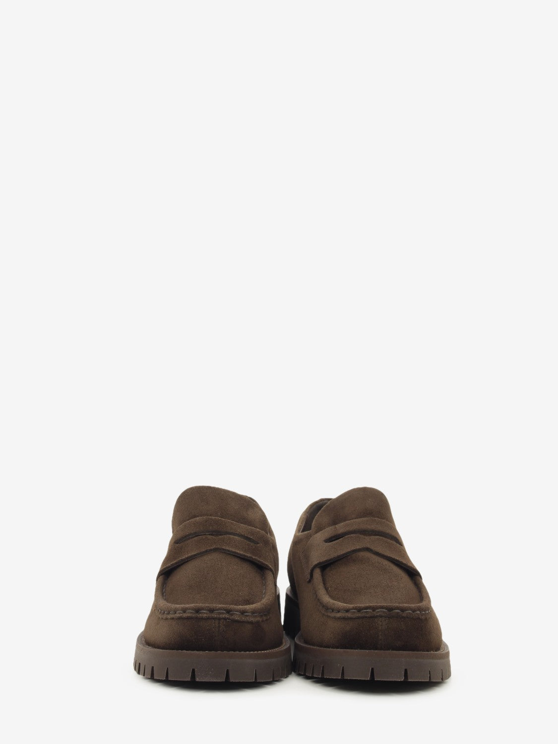 Chocolate suede loafer