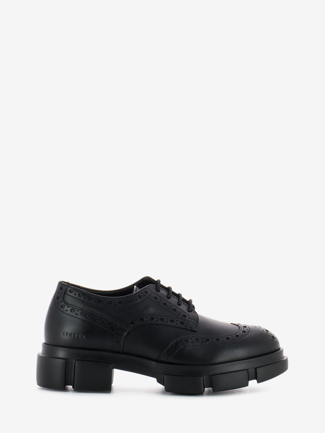 Scarpa a coda di rondine full-brogue nero