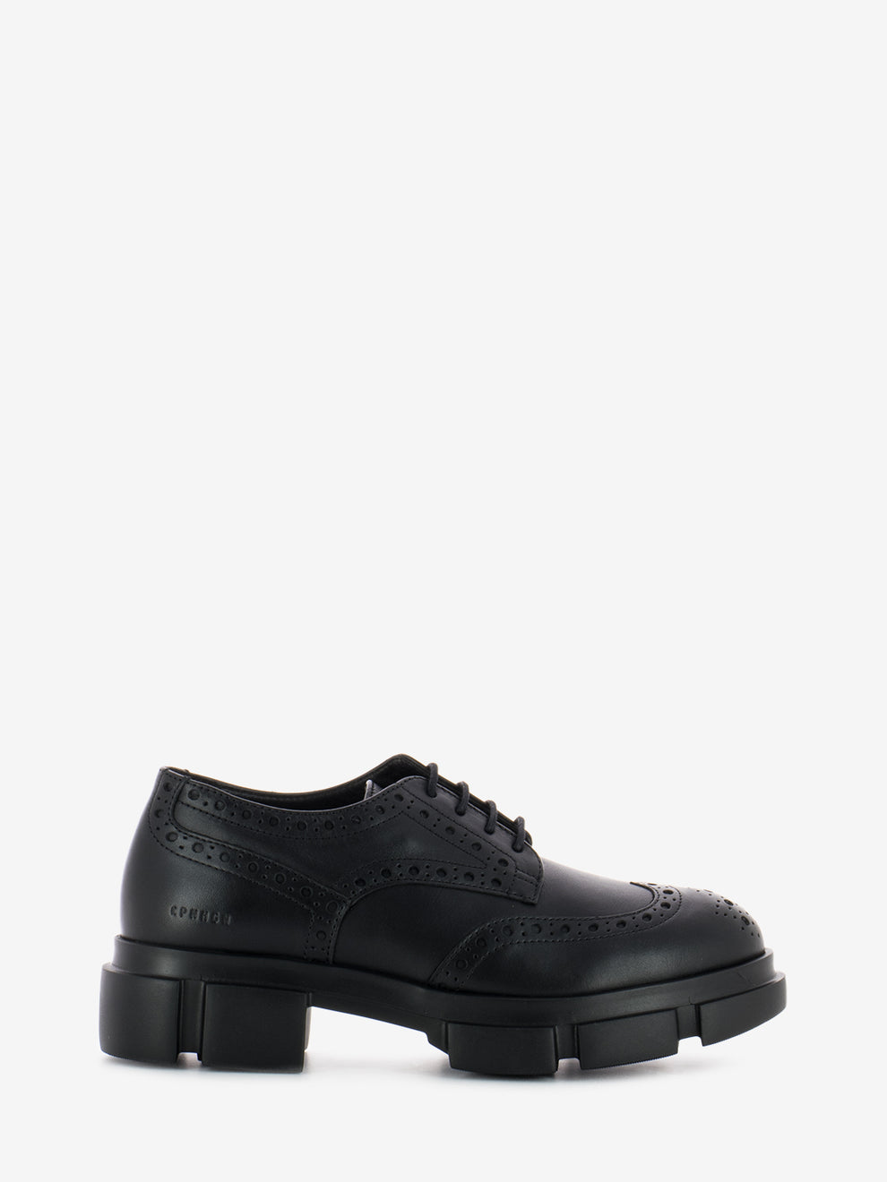 Scarpa a coda di rondine full-brogue nero