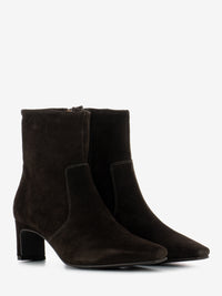 Chocolate suede ankle boots