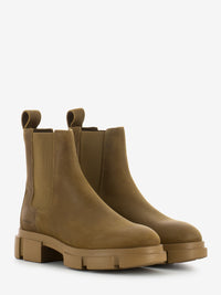 Cognac nubuck ankle boots